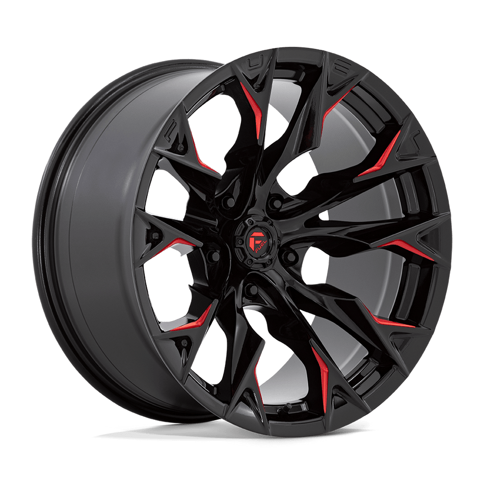 D823 FLAME - GLOSS BLACK MILLED WITH CANDY RED