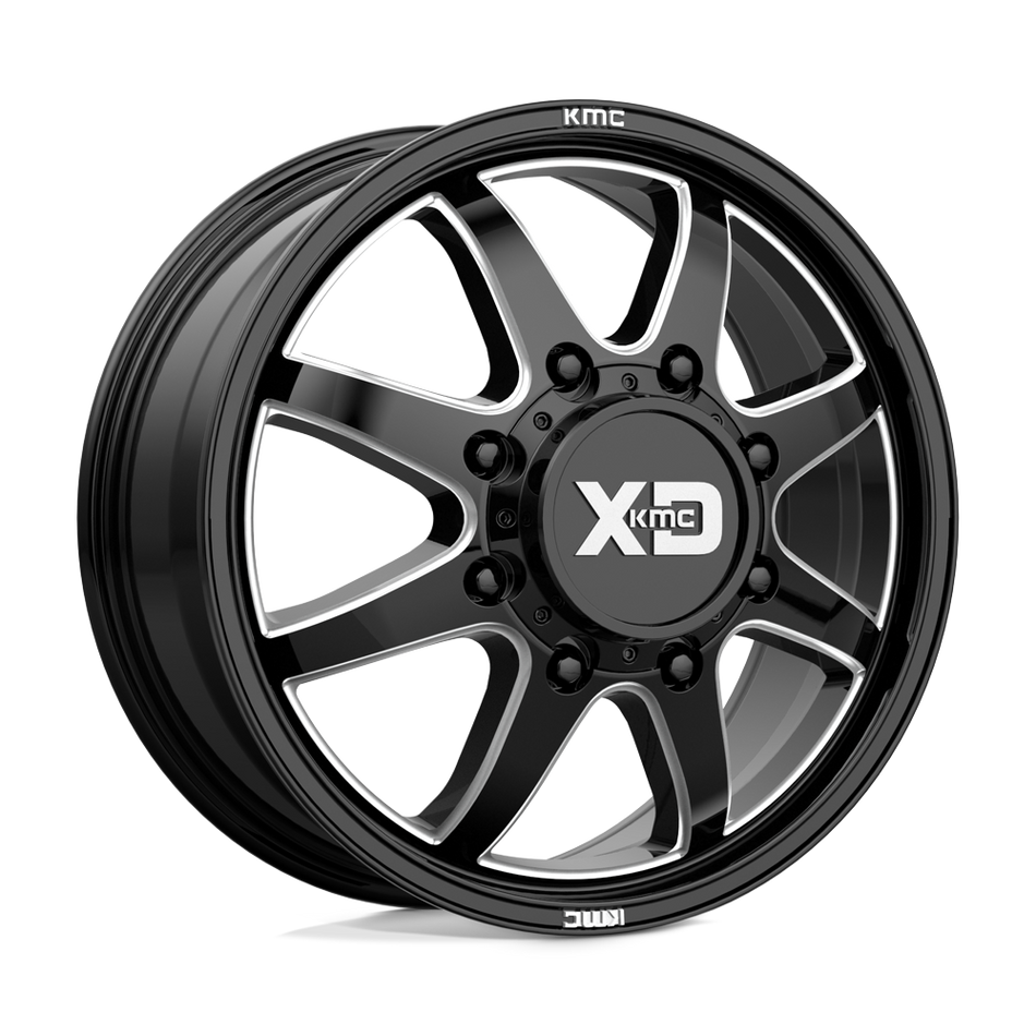 XD845 PIKE DUALLY - GLOSS BLACK MILLED - FRONT